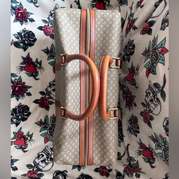 CELINE VINTAGE TRIOMPHE MONOGRAM LARGE BOSTON BAG TRAVEL TRUNK - Picture 2 of 15